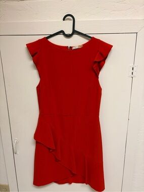 alice and olivia red leather dress Alice and Olivia Michelle Faux Leather Dress